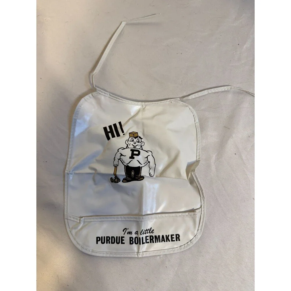 Vintage Perude Plastic Infant Bib Boilermaker Promotional Collectible College